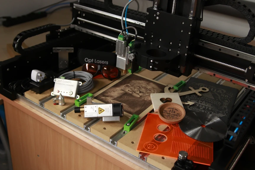 Opt Lasers XT-50 on Shapeoko CNC machine